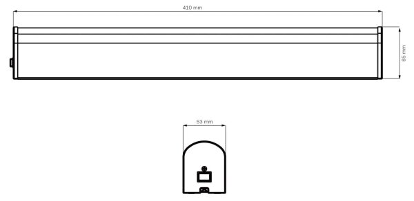 LED Лампа за огледало в баня ALEX LED/8W/230V 4000K 41 см IP44 черен