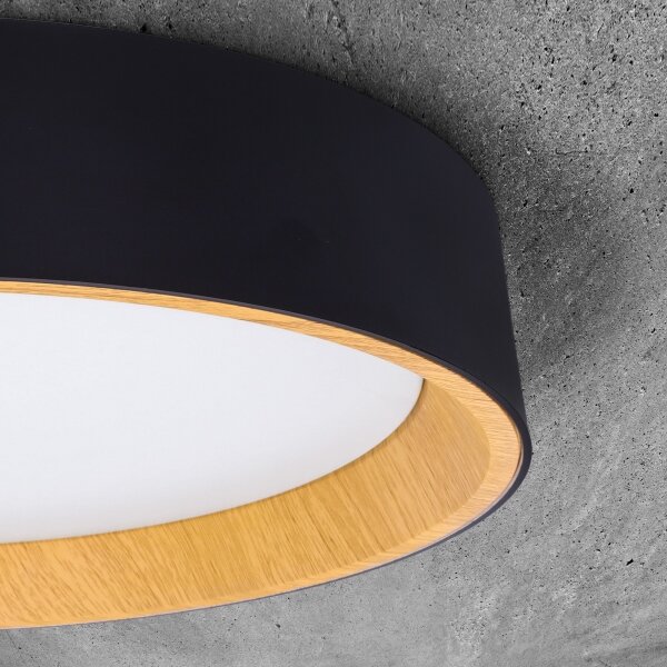 Solight WO8016 - LED Димируем плафон LARIOS LED/48W/230V+д.у. Ø 39 см черен