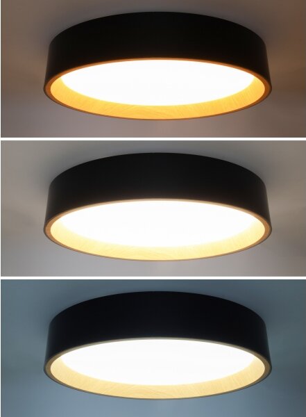 Solight WO8016 - LED Димируем плафон LARIOS LED/48W/230V+д.у. Ø 39 см черен