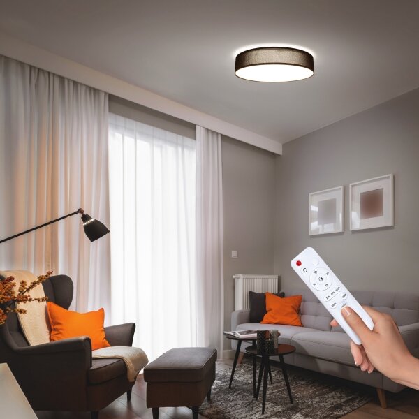 Solight WO8014 - LED Димируем плафон PENLEY LED/48W/230V+RC Ø 40 см черен