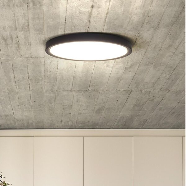 Solight WO8018 - LED таванно осветително тяло ESTELA LED/36W/230V+DO Ø30 см черн