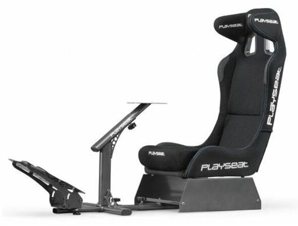 Геймърски стол Playseat Evolution Pro ActiFit, до 122kg, материал ActiFit, регулиране на височината 120-220 cm, стабилизатори за глава, черен