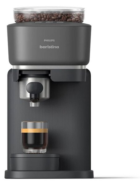 Кафемашина еспресо Philips Baristina BAR300/60, 16 bar налягане, 1.2 л. воден резервоар, керамична мелачка, сива