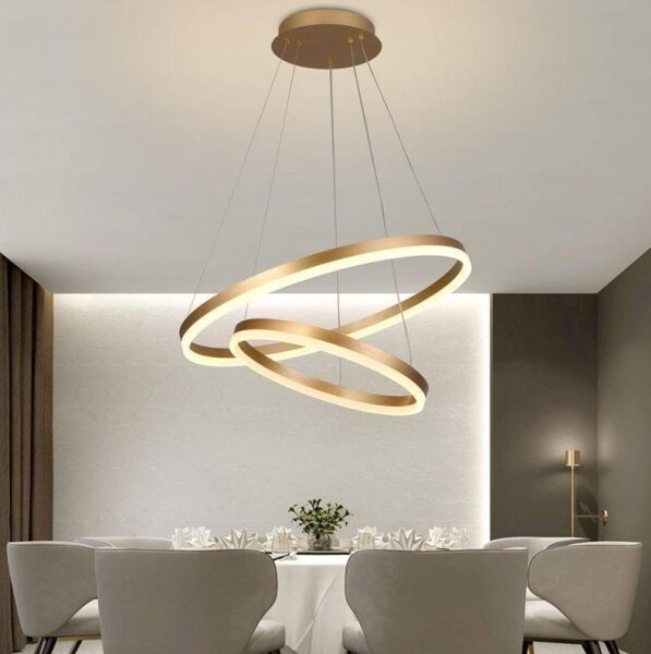 Brilagi - LED димируема висяща лампа на кабел CIRCLE LED/70W/230V 3000-6500K златиста + дистанционно управление
