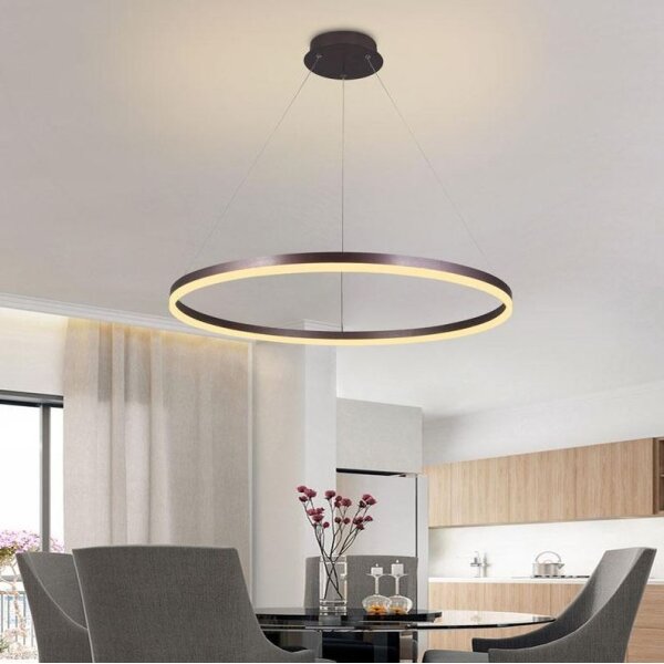 Brilagi - LED димируем полилей на кабел CIRCLE LED/55W/230V 3000-6500K кафяв + дистанционно управление