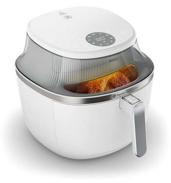 Фритюрник с горещ въздух Philips NA341/10, 7.2 л. вместимост, 12 програми за готвене, RapidAir Plus технология, незалепващо покритие, 2000W