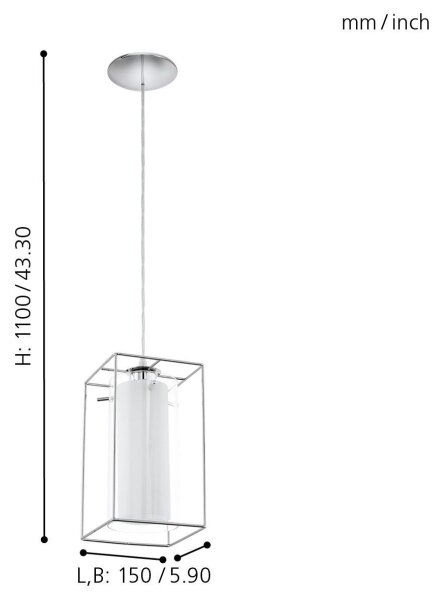 Eglo 94377 - Полилей LONCINO 1 1xE27/60W/230V