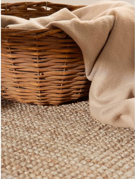 Кръгъл килим от юта в естествен цвят ø 160 cm Bouclé Jaipur – Hanse Home