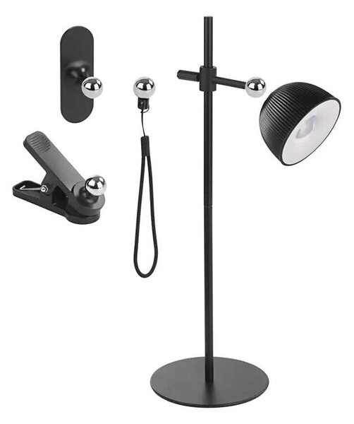 LED регулируема магнитна настолна лампа 4в1, 4,2W, 4000K, черна