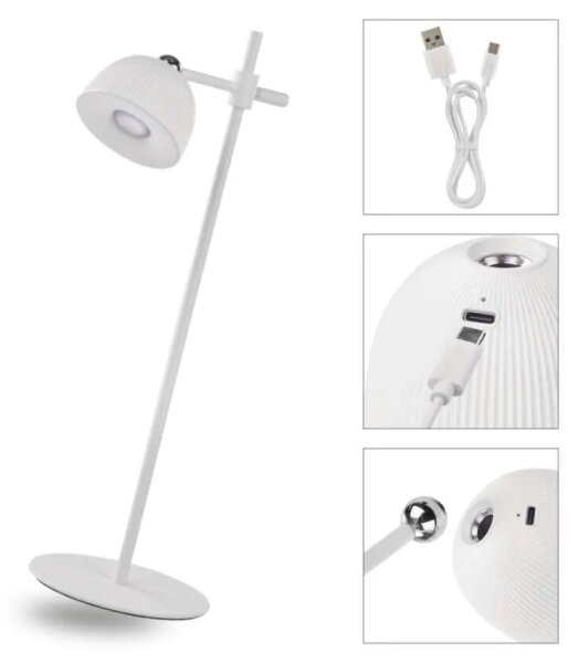 LED регулируема магнитна настолна лампа 4в1, 4,2W, 4000K, бяла