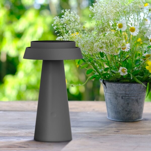 LED соларна лампа MARAKESZ LED/3,7V USB 3600 mAh 1800/2700/3000K IP54 сива