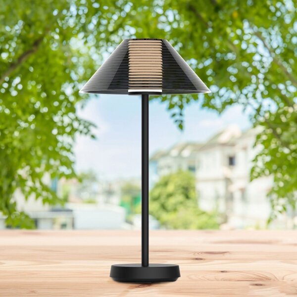 LED Димируема настолна лампа SERENGETI LED/3,4W/5V USB 3600 mAh IP44 черен