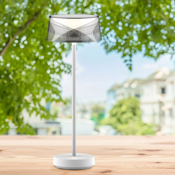 LED настолна лампа CASABLANCA LED/3,4W/5V USB 3600 mAh IP44 бяла