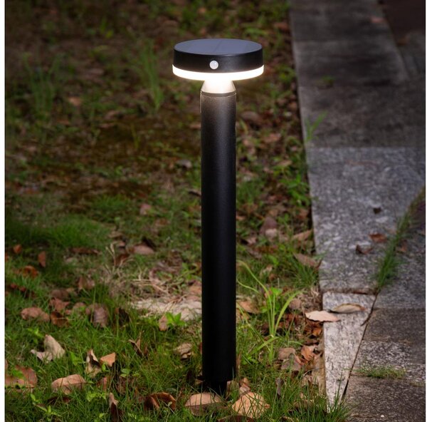 LED соларна лампа GWINEA LED/4,5W/3,7V 2000 mAh, 50 см, IP44, черна