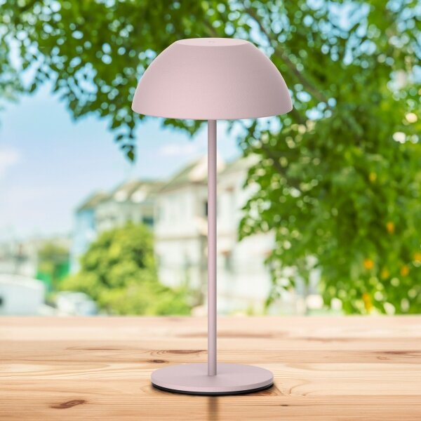 LED настолна лампа TANZANIA LED/1,8W/5V USB 1800 mAh IP44 розова