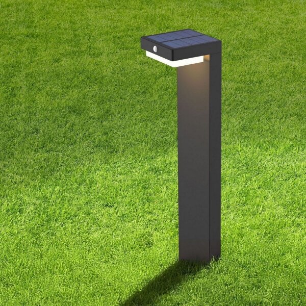 LED соларна лампа с сензор MALI LED/4,5W/3,7V 2000 mAh IP44 черна