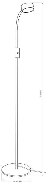 LED Димируем лампион BRUNO LED/3W/230V 3000/4000/6500K черен