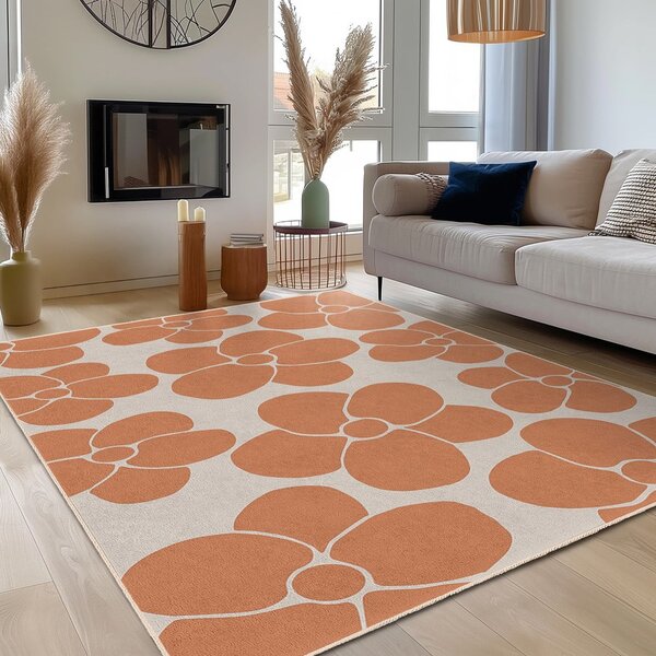 Оранжева пътека подходяща за пране 60x230 cm Orange Meadow – Mila Home