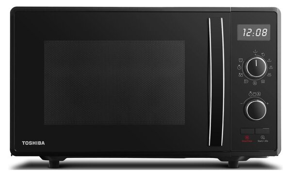 Микровълнова фурна Toshiba MW-AG23P(BK), с грил, механично управление, 900W, 23l обем, 5 степени на мощност, черна