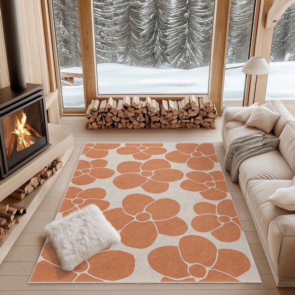 Оранжева пътека подходяща за пране 60x230 cm Orange Meadow – Mila Home