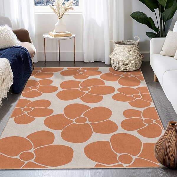 Оранжева пътека подходяща за пране 60x230 cm Orange Meadow – Mila Home