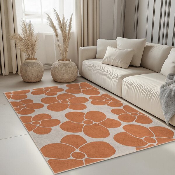 Оранжева пътека подходяща за пране 60x230 cm Orange Meadow – Mila Home