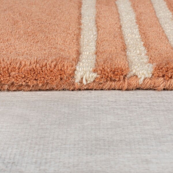 Ръчно изработен вълнен килим теракотен 120x180 cm Lozenge Terracotta – Flair Rugs