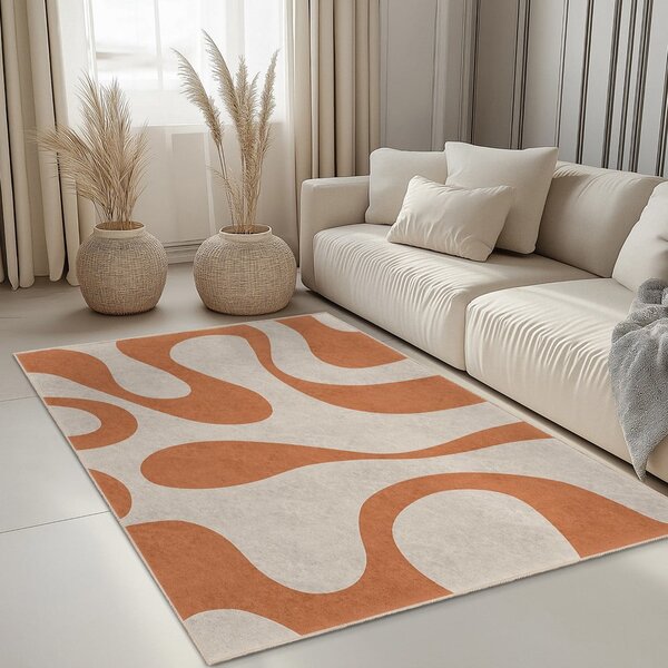 Оранжев килим подходящ за пране 60x100 cm Caramel Latte – Mila Home