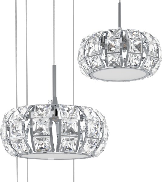 Eglo 39546 - LED Кристален димируем висящ полилей CORLIANO 17xLED/4,5W/230V