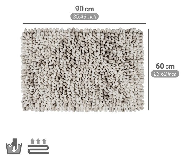 Сиво-бежов текстилен килим за баня 60x90 cm Lerici – Wenko