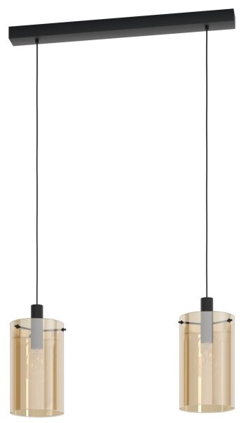 Eglo 39538 - Висящ полилей POLVERARA 2xE27/40W/230V