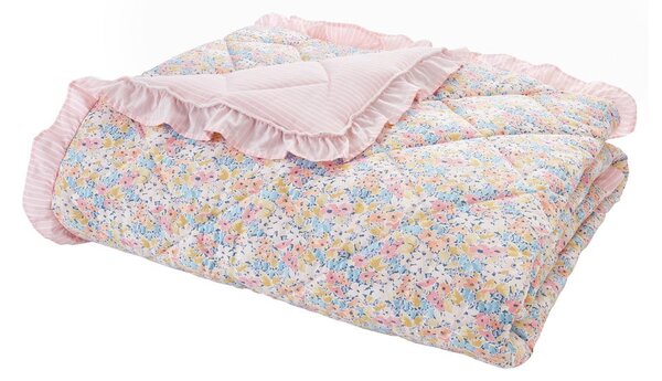Розово капитонирано покривало за легло 220x230 cm Darcy Floral – Catherine Lansfield