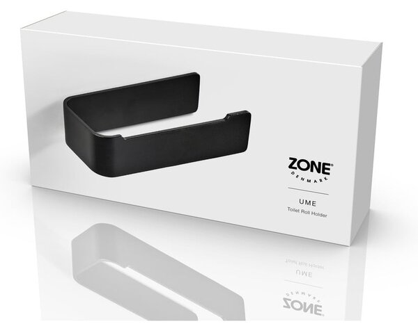 Черен стенен метален държач за тоалетна хартия Ume – Zone