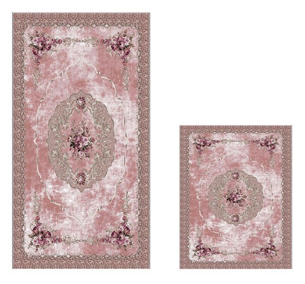 Розови килими за баня в комплект от 2 бр. 60x100 cm – Foutastic