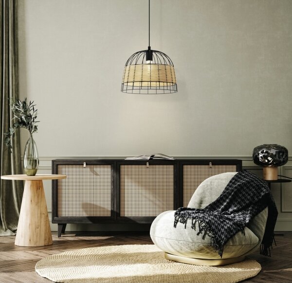 Eglo 55709 - Пендел ANWICK 1xE27/40W/230V ратан