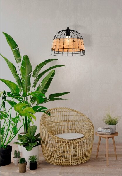 Eglo 55709 - Пендел ANWICK 1xE27/40W/230V ратан