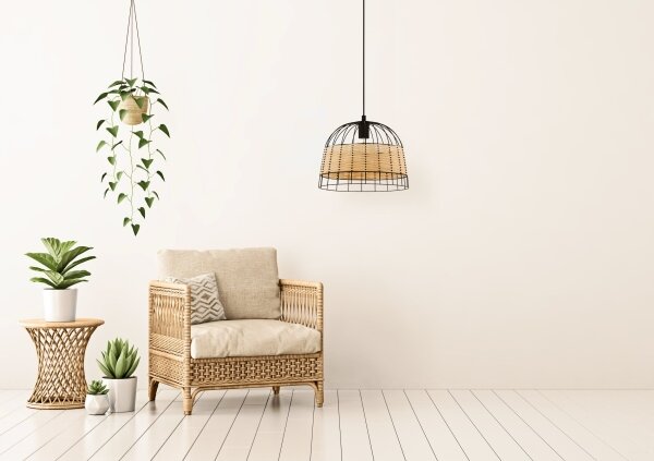 Eglo 55709 - Пендел ANWICK 1xE27/40W/230V ратан