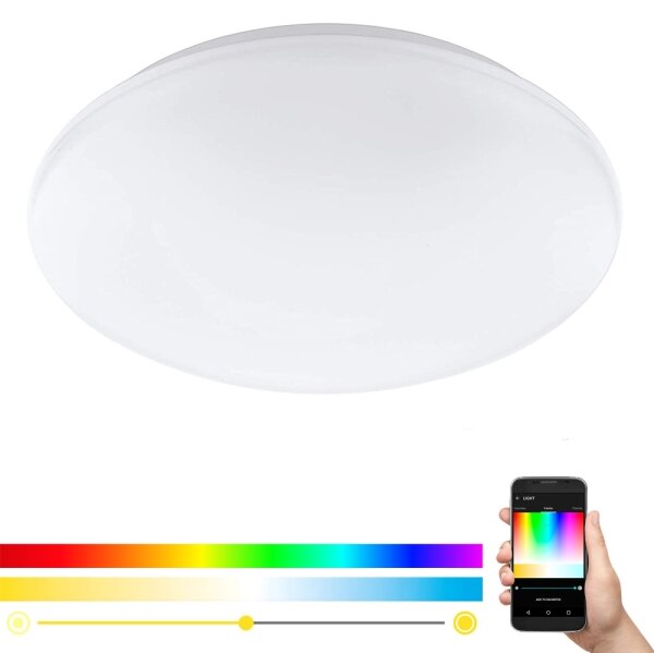 Eglo 33219 - RGB LED таванно осветително тяло GIRON-C LED/17W/230V Ø30 см, бяло