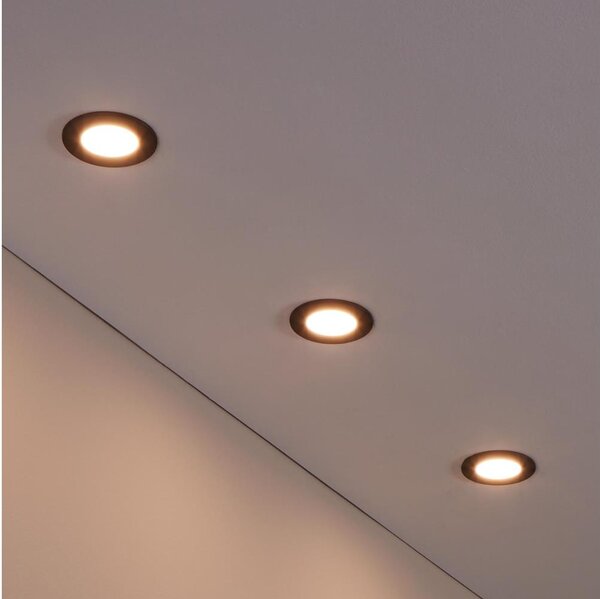 Eglo 31743- комплект 3xLED димируеми осветителни тела FUEVA-Z LED/2,8W/230V IP44 черни