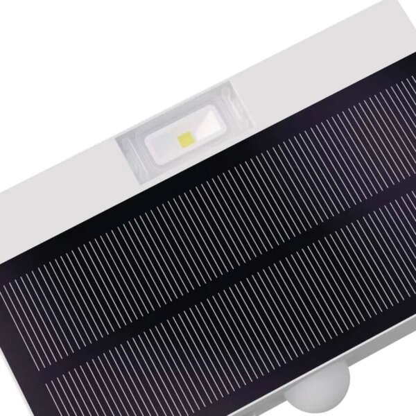 LED соларен прожектор с датчик за движение LED/3,7V 1200mAh 4000K IP65 бял
