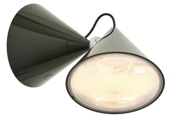 Tom Dixon LED стенна лампа Pose, зелена, 21 cm, пластмаса, Затъмняване, Зелен, Дневна/трапезария, Метал, Дизайн, Кръгла стена