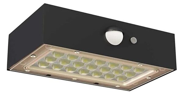 LED соларен прожектор с датчик за движение LED/3,7V 1200mAh 4000K IP65 черен