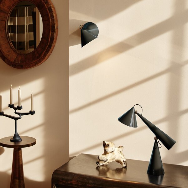 Tom Dixon LED стенна лампа Pose, зелена, 21 cm, пластмаса, Затъмняване, Зелен, Дневна/трапезария, Метал, Дизайн, Кръгла стена