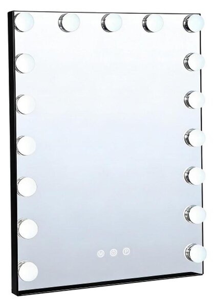 Brilagi - Димируемо огледало за грим HOLLYWOOD LED/15W/230V 55x70 cm черно