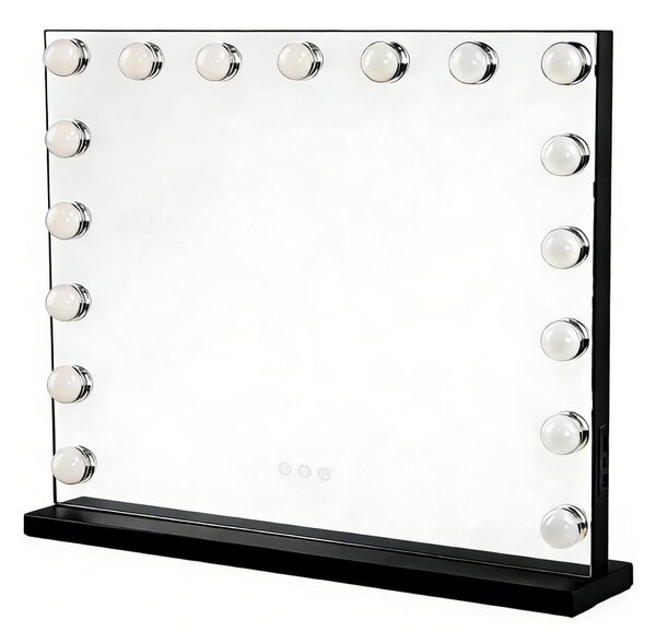 Brilagi - LED димируемо огледало за грим HOLLYWOOD LED/15W/230V 60x50 cm черно