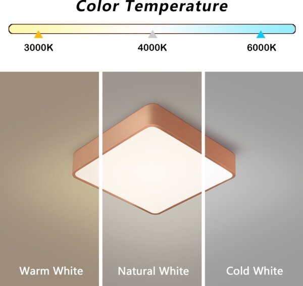 Brilagi - LED таванно осветително тяло POOL LED/36W/230V 3000/4000/6000K 40x40 cm бронзово