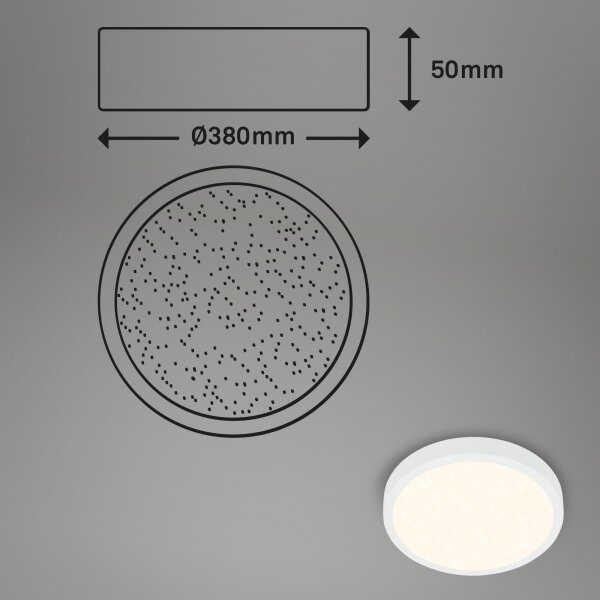 Briloner 3704-016 - LED Димируем плафон RUNA LED/22W/230V бял + д.у