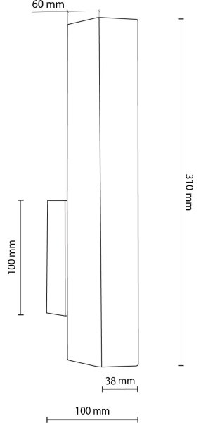 LED аплик TEO LED/3W/230V 3000K бор