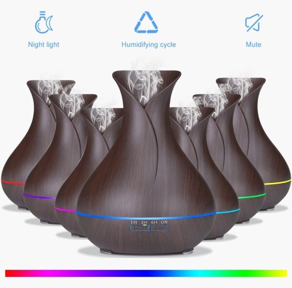 LED RGB овлажнител и йонизатор на въздуха 400 мл