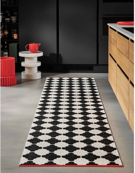 Черно-бяла пътека за открито и закрито 70x300 cm Marre Black Coral – Pappelina
